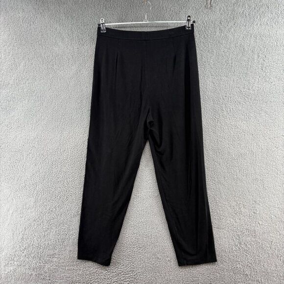 Eileen Fisher Pull On Elastic Waist Pant Size Small Tencel Lyocell Black - Picture 2 of 12